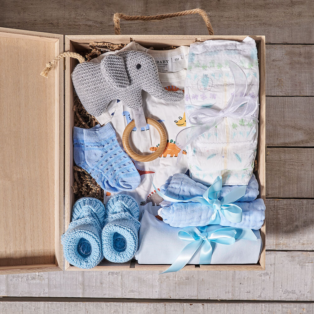 Baby Elephant Blue Comfort Crate