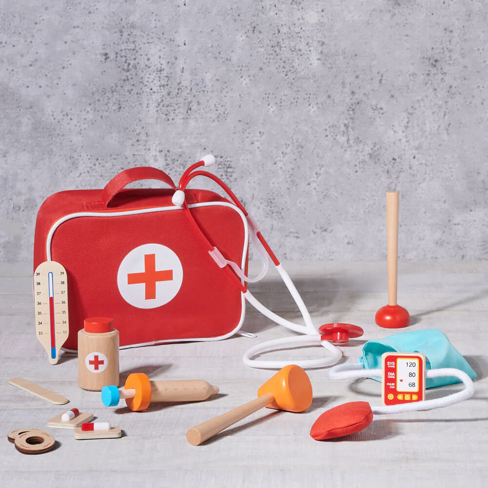 Birbaby Baby Wooden Doctor's Toy Set