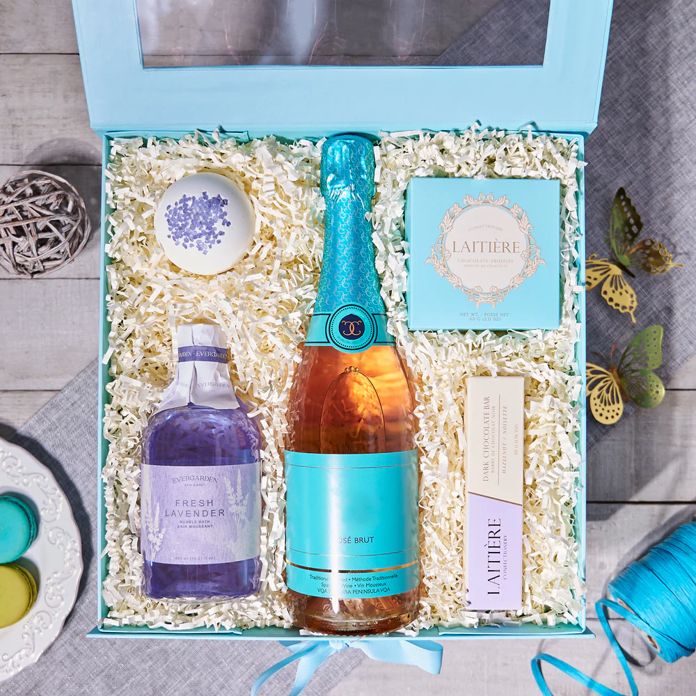 Blue Bubbly Moments With Mom Gift Set