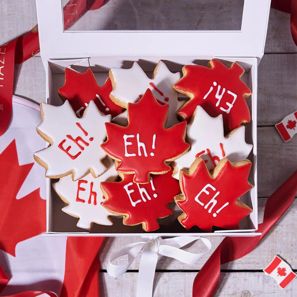 Canada Day Maple Leaf Cookie Gift Box