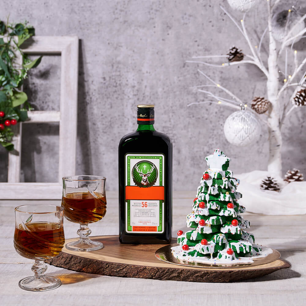 Christmas Cookie Tree Liquor Serving Board