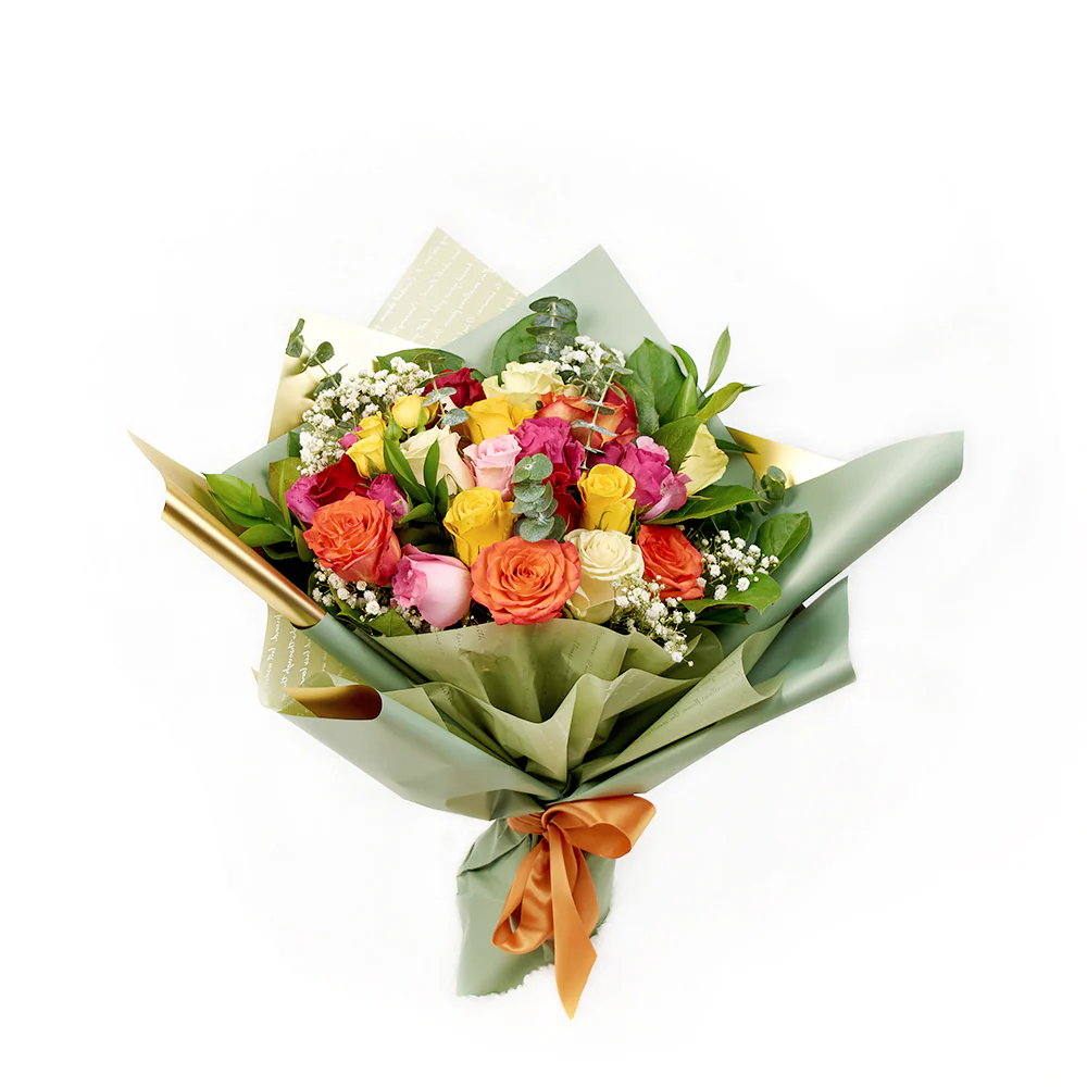 Colourful Rose Bloom Bouquet