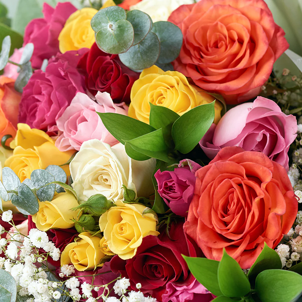 Colourful Rose Bloom Bouquet - Image 2