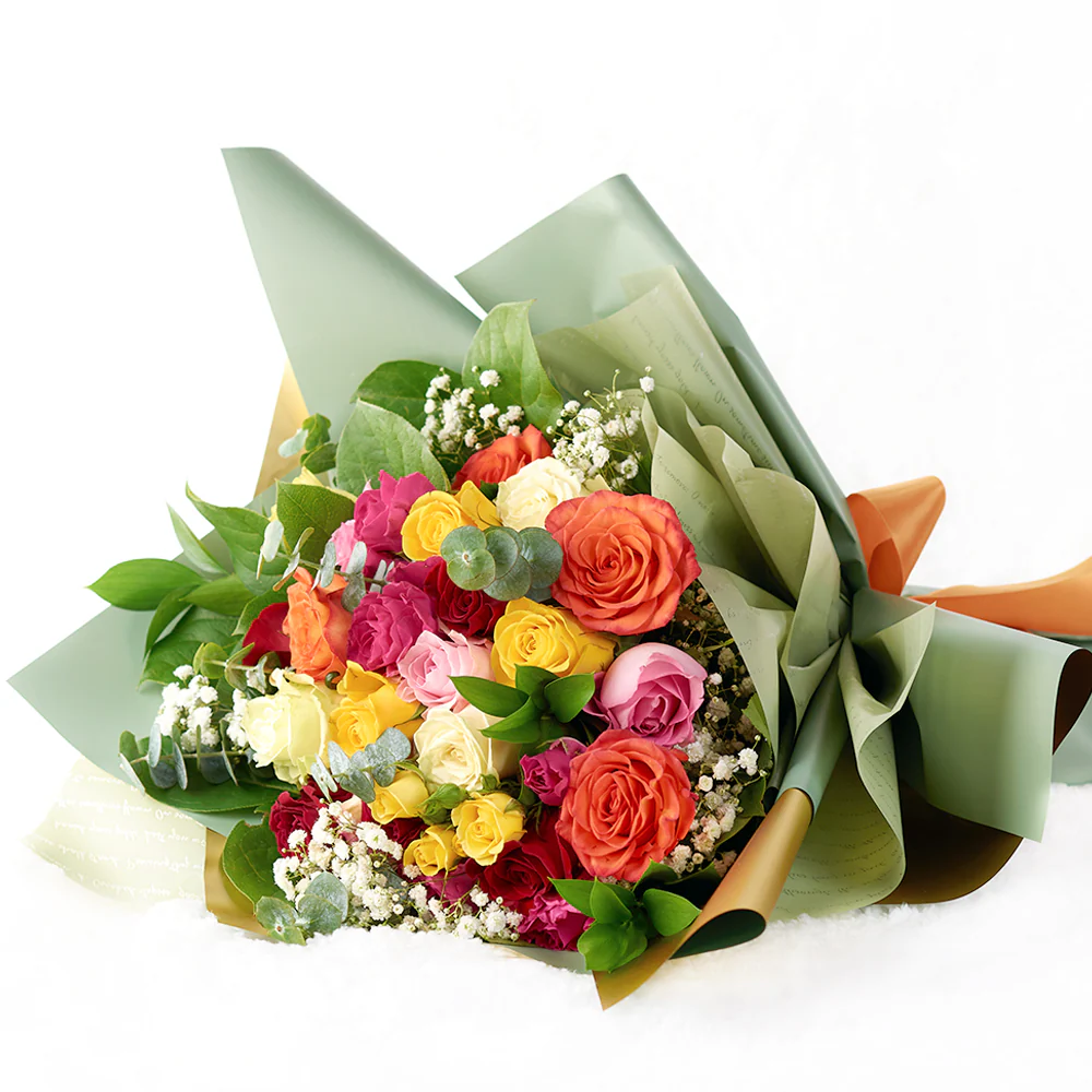 Colourful Rose Bloom Bouquet - Image 3