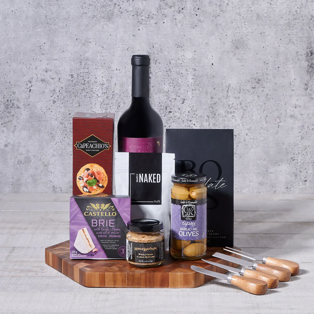 Gourmet Treasures & Wine Gift Set