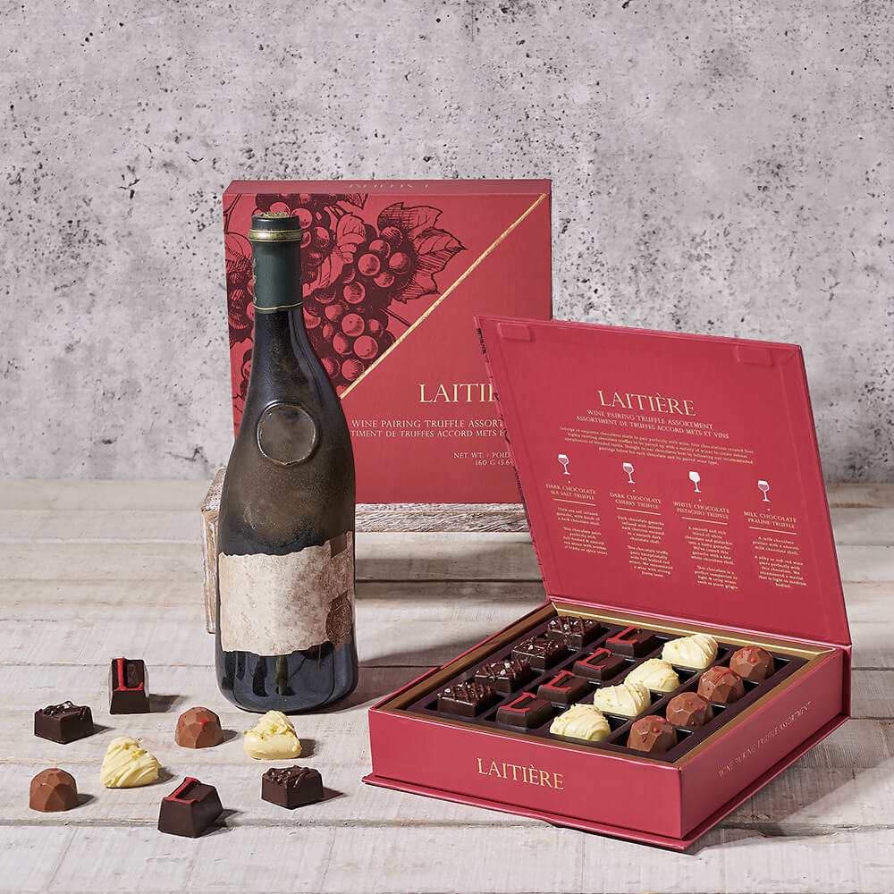 Red Wine & Truffle Chocolate Gift Set
