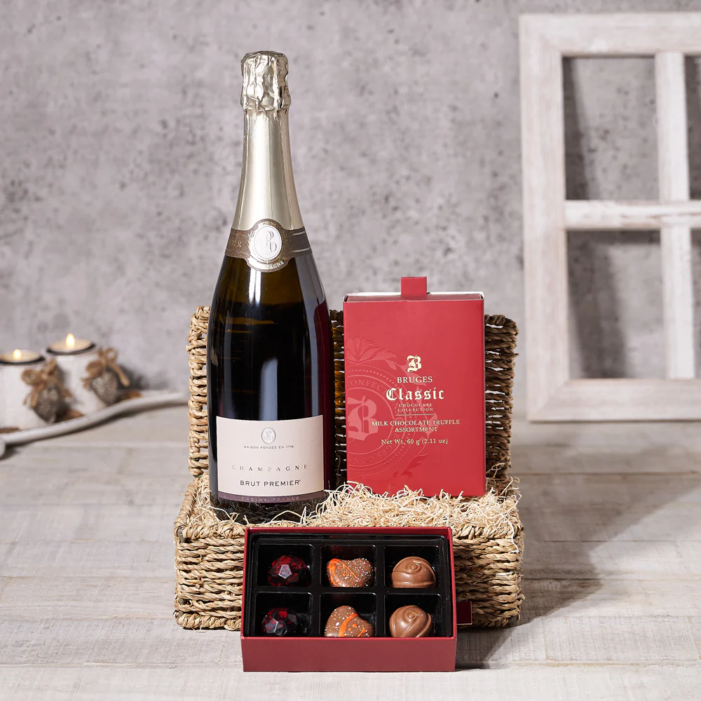 Sparkling Wine & Decadent Truffle Gift Set