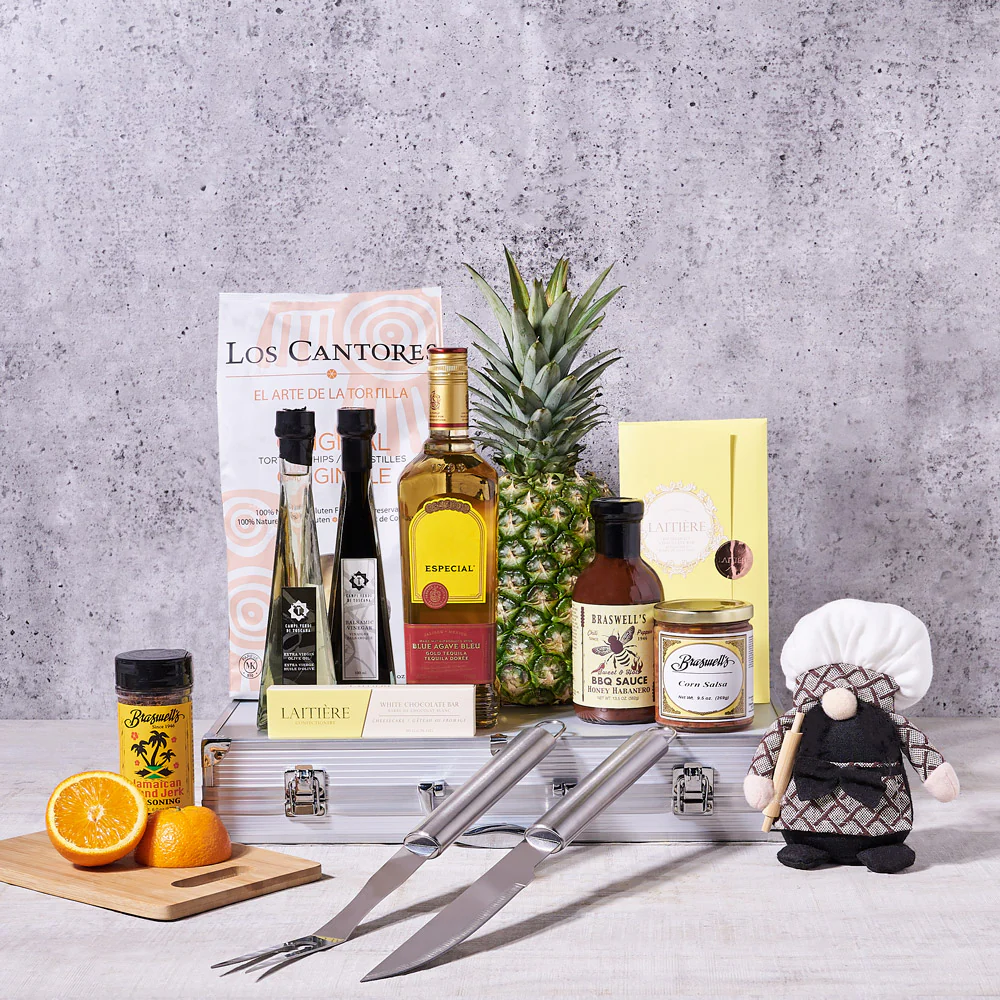 The Ultimate Outdoor Host BBQ Gourmet Set with Liquor