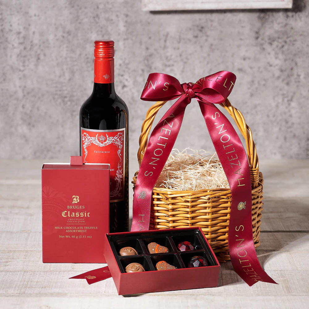 Truly Sweet Wine & Chocolate Basket