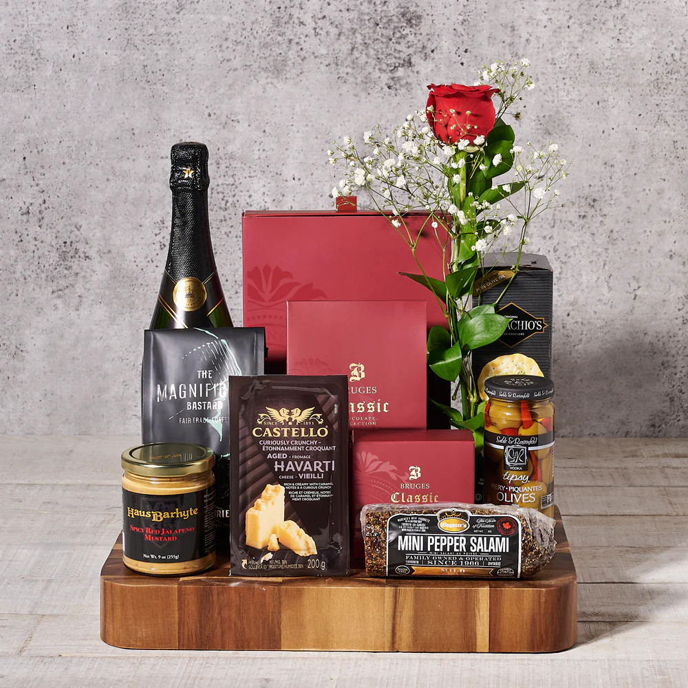 Valentine’s Rose Revelry Champagne Gift Board