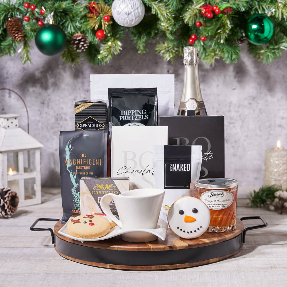 Winter Wonderland Gift Board with Champagne